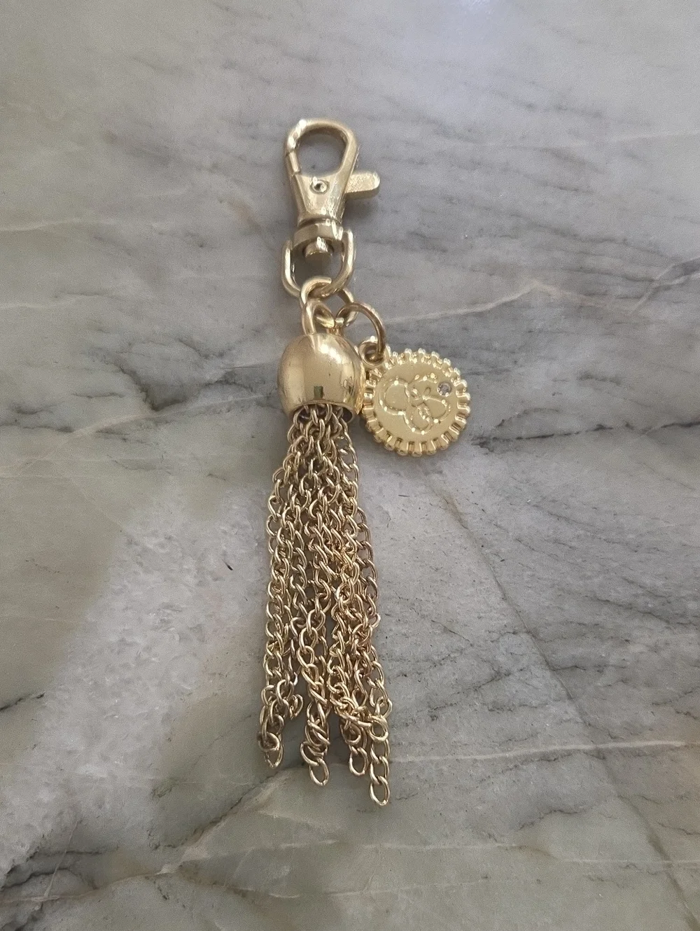 Gold Tassel Keychain Charm